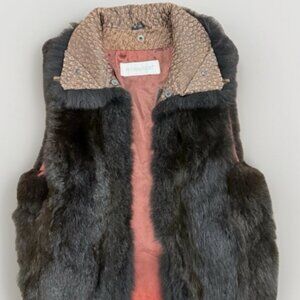 Andrew Marc Women's New Zealand Opossom Vest Size Small Vintage